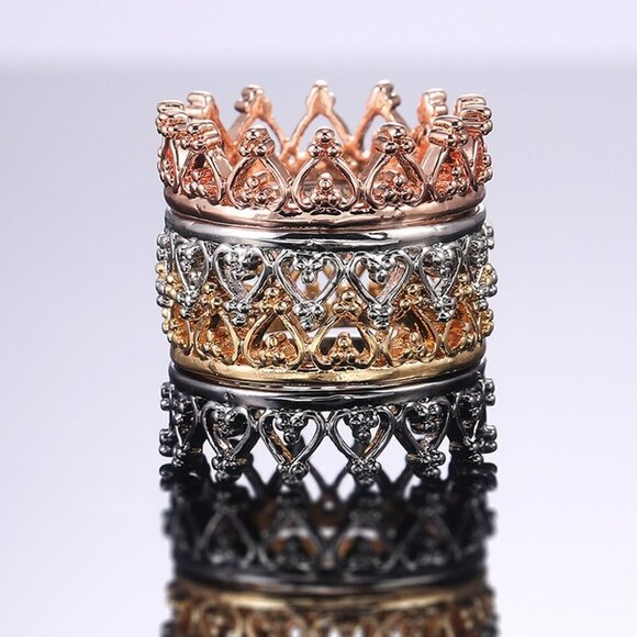 🔥 Heart Wreath Basic Simple Colorful Heart Rings for Women, PD530 - Picture 8 of 8